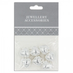 Charms 15x16mm Silver Plate Hearts Pack 7